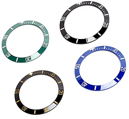 ZenithAur Watch Bisel Insertar el anillo de bisel de reloj de cerámica, rasguño, 4pcs piezas de 40 mm para ver el reemplazo del bisel