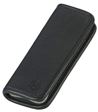 Sonnenleder Stiftetui Leder MÖRIKE mit 2 Füllerschlaufen Federtasche Etui für Füller schwarz