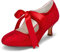 JIAJIA 14031 Hochzeitsschuhe Brautschuhe Spitze Damen Pumps Farbe Rot,Größe 36 EU (3 UK)