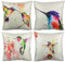 VAKADO Vögel Outdoor Kissenbezug Aquarell Malerei Kissenhülle Blumen Kolibri Dekorative Kissen Dekor zu Hause für Couch-Bett Sofa Wohnzimmer Terrasse 45x45 cm,4er Set