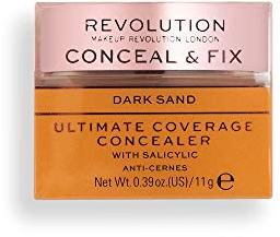 Makeup Revolution Conceal and Fix Ultimate Coverage Concealer, Dark Sand