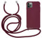 MyGadget Strap Case for Apple iPhone 11 Pro Max - Crossbody Phone Cover - TPU Silicone Case with Neck Holder - Cord Lanyard Carrier with Rope in Bordeaux Red