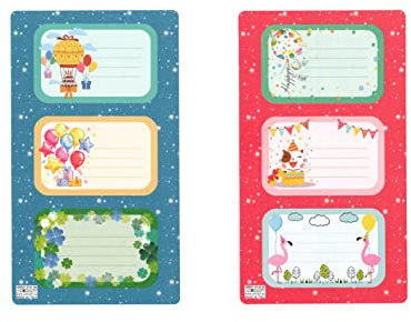 ARKRAFT set stickers da 30 misura 8 x 5 cm segnanomi per scuola quaderni libro bambini
