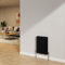NRG Radiateur horizontal à panneau plat pour salle de bain - 600 x 408 mm - Noir - Chauffage central