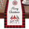 Tischläufer Weihnachten rot,tischläufer modern Baumwolle Polyester Rotkarierter Gnom Elchen Weihnachten tischläufer,186 x 33 cm tischdecke Weihnachten für tischdeko Weihnachten