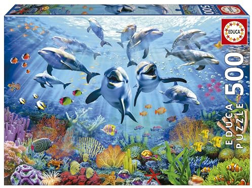 Educa - Puzzle de 500 pièces pour Adultes | Fiesta sous la mer. Mesure: 48 x 34 cm. À partir de 11 Ans (19901)