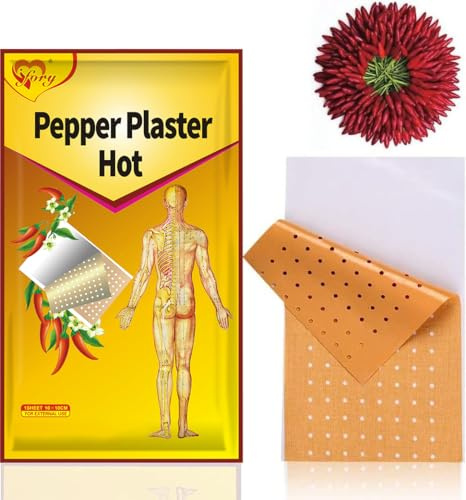 ifory 60 PCS Capsaicin Patches & Pain Patches, Hot Capsicum Patch for Back, Knee, Neck, Shoulder, Muscle (L (3.94 * 7.09) 60 Count)