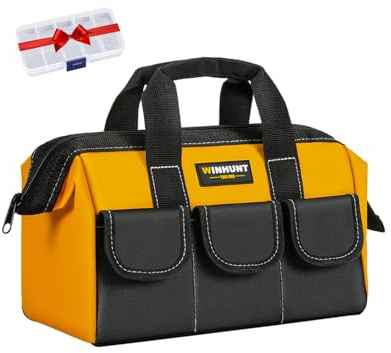 WINHUNT Sac à outils jaune 31 cm en polyester 1680D idéal pour les bricoleurs et les artisans