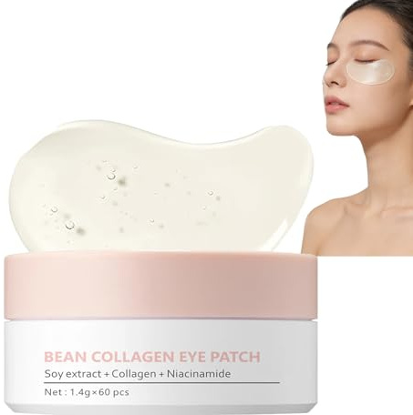 Parche para ojos de hidrogel con colágeno, almohadillas para los ojos contra ojeras, eliminación de ojeras, cuidado de ojos para arrugas, bolsas e hinchazón, 60 unidades