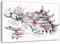 Feeby Bilder Japan 60x80 cm 1 Teilig Wohnzimmer Schlafzimmer Büro Flur Küche Wandbilder Leinwandbilder Modern Bild auf Leinwand Wanddekoration Kunstdruck Architektur Grau