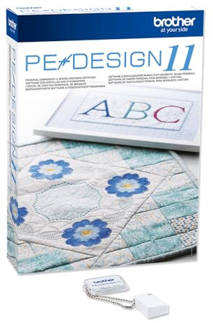 Brother PE Design 11 (version complète) : Le logiciel polyvalent pour la numérisation de projets de broderie et de couture.