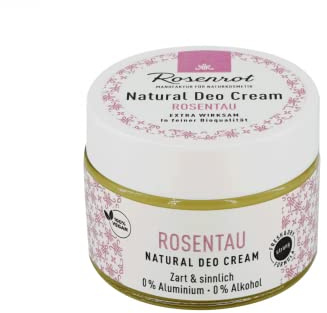 Rosenrot Naturkosmetik - Deo Creme - Rosentau - Zart & sinnlich - 0% Aluminium - 0% Alkohol - VEGAN