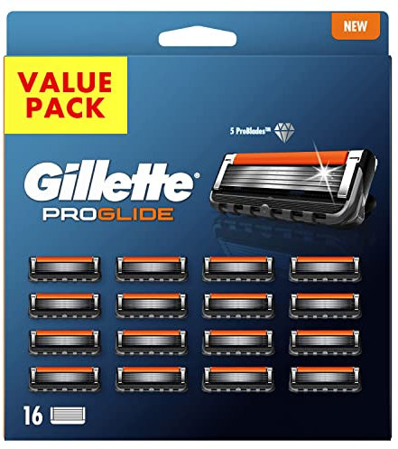 Gillette ProGlide Rasierklingen, 16 Ersatzklingen für Nassrasierer Herren mit 5-fach Klinge