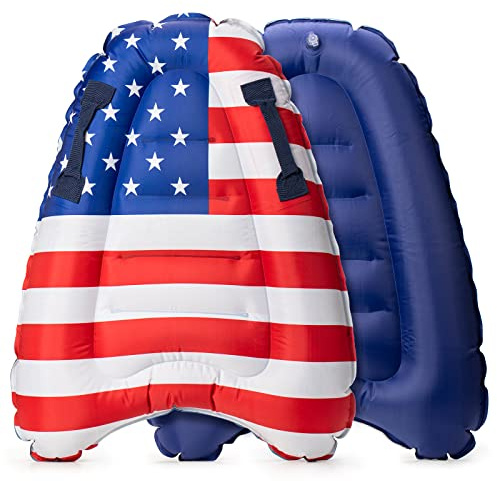 FindUWOW Inflatable Slip and Slide Body Board with Handles - Nylon Fabric Swimming Boogy Boards for Pool or Water Slide, Fun Pool Beach Toys