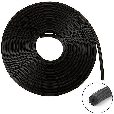 Lussgucc fönsterskärmsplin, 0,12 cm x 250 cm ersättning rund svart fönsterskärmhållare spline, fönsterskärm reparation