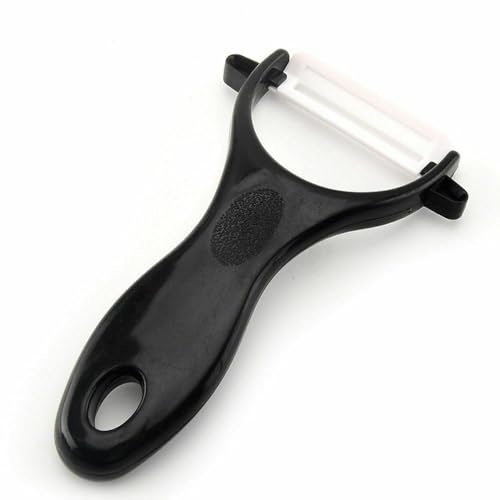 ARA CHOICE Ceramic Blade Peeler Potato Carrot Parsnip Vegetable Fruit Cutter Sharp Cutlery Slicer Speed Cutter Tool Y-Shaped Sharp Blade Cooking Kitchen Accessories Gadgets UK (Black)