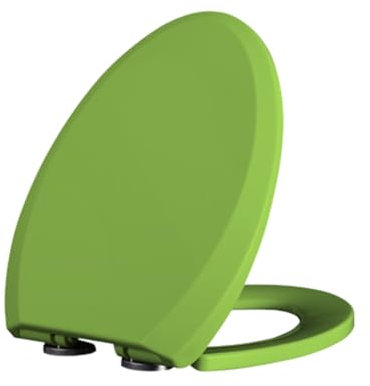 Giural WC Sitz Mit Absenkautomatik, Farbiger WC Deckel Mit Absenkautomatik Klodeckel Toilettensitz Mit Langsamer Absenkung, Klobrille V Form,Grün