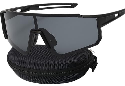 Sportbrille Fahrradbrille Sonnenbrille Schnelle brille für Herren und Damen,Schutz Windschutz Radsportbrille für Outdooraktivitäten Autofahren Fischen Laufen Wandern (eisenhaltig)