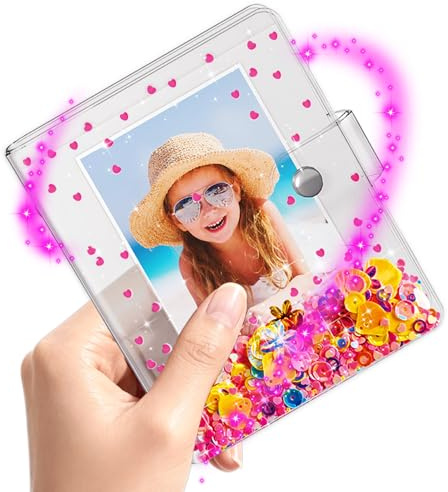 Kleines Fotoalbum 2x3 für Instax Mini Serie Sofortbildfilm, 3 Zoll Mini-Fotoalbum für Polaroid Snap, SocialMatic Sofortbildkameras & Zip-Drucker, Geschenk für 3~10 Jahre altes Mädchen (Fasst 60 Fotos)