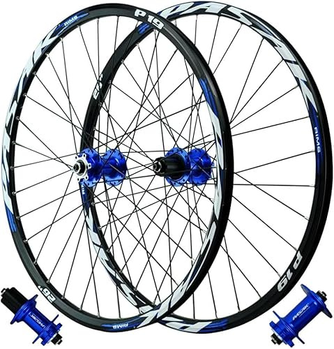 KUNYOS MTB Laufradsatz 26/27,5/29 Zoll Scheibenbremse 142Mm Steckachse HG Sealed Bearing Nabe Fahrrad Vorderrad Hinterrad Felge Für 7-11 Fach Kassette,Qr Pair,26inch