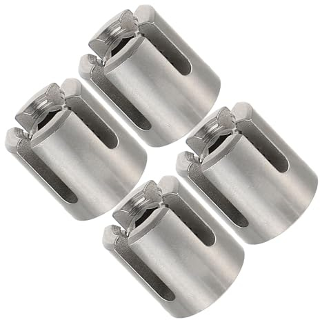 YOSADIER Set 4 Morsetti a Croce in Acciaio Inossidabile per Funi 4 Mm, Morsetti per Cavi Metallici Antiruggine, Clip per Fissaggio Cavi in Esterni, Accessori per Giardinaggio e