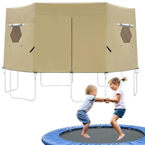 Tenda per trampolino – Tenda in tessuto ombreggiante impermeabile pieghevole | Tenda parasole, baldacchino, gazebo per letto elastico, per giardino, patio, prato, sportivo
