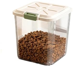 Bac à nourriture for animaux à roulettes avec cuillère et couvercle scellé