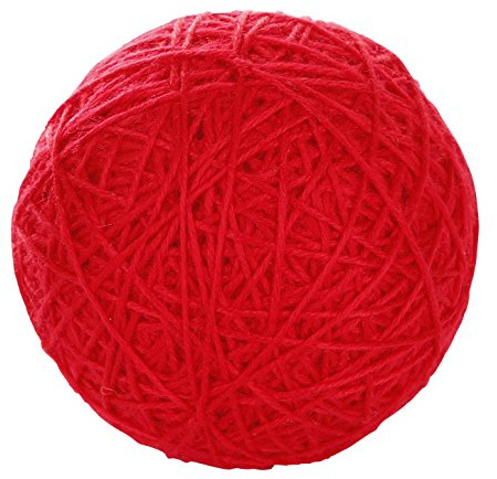 Kerbl Pet Balle de Jeu Laine pour Chat Rouge, Ø10cm