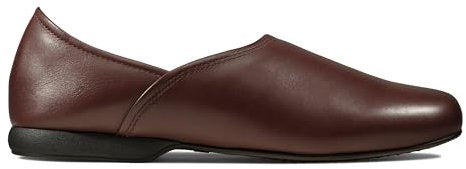 Clarks Harston Elite Slipper Leather Slippers in Burgundy Size 8