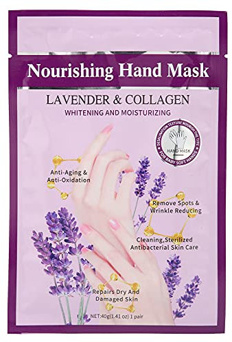 Hand Peel Mask, 1 Stück Lavendel Feuchtigkeitsspendende Handschuhe Handmaske Feuchtigkeitsspendende Reparaturhaut für Trockene, Raue Hände - Perfekte Tägliche Handpflege Behandlung Holen Sie Sich Weic