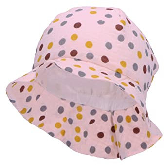 Sterntaler Baby Mädchen Hut Baby Sonnenhut Punkte - Baby Hut, Kopfbedeckung Baby Sommer, Sommerhut Baby - aus Baumwolle - rosa, 47