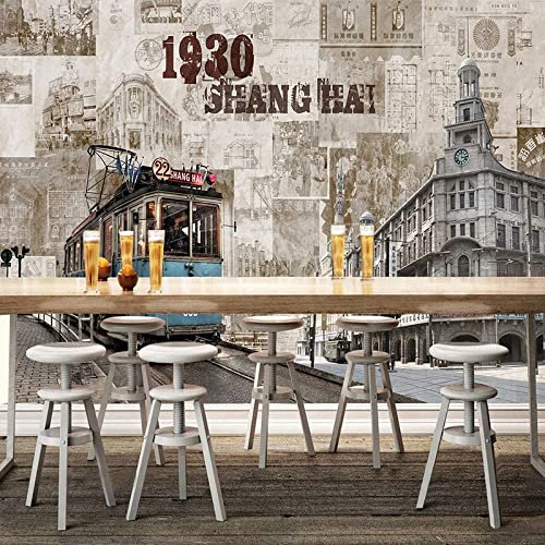 Foto Decoración Para El Hogar Edificios Retro Nostálgicos De La Ciudad Papel Tapiz Para Dormitorio Mural Artístico Para Pared Papel Tapiz 3D Pasta Para Sala De Estar Pared Para 140(ancho)x70(alto) cm