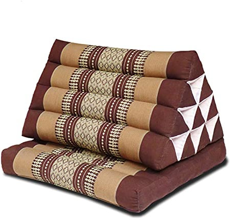 Cuscino Schienale Letto Cuscino Tailandese Triangolare Cuscino Sedile Pieghevole per Guardare la TV e Leggere Imbottitura Kapok Naturale Solida e Resistente, 8 Colori (Color : F, Size : 73x50x30cm)