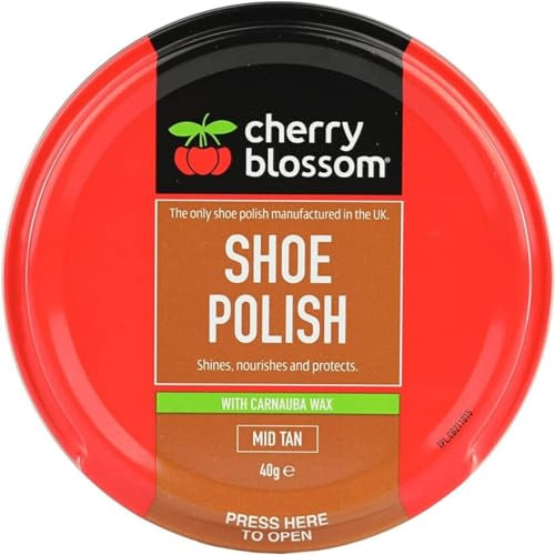 DTD QUALITY MATTERS Cherry Blossom Shoe Polish Shines, Nourishes & Protects With Carnauba Wax Available In All Styles Preventing Footwear From Cracking Available In All Traditional Colours (MID TAN)