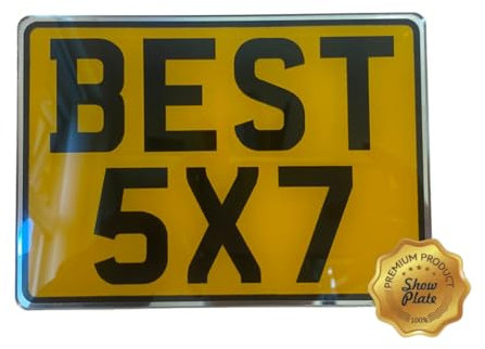 Motorbike Show Plate 5x7 (Non-Road Legal), Road-Legal Plate, Double Borders, Quad/Bike/ATV/Scooter/Off Road Enduro Motobike