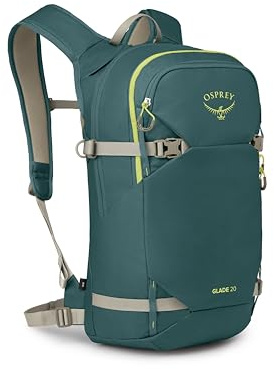 Osprey Glade 20L Ski and Snowboard Backpack with Hydraulics 2.5L Water Reservoir - Winter Avalanche Safety Gear Pack with Insulated Harness, A-Frame Ski and Snowboard Carry, Cascade Blue
