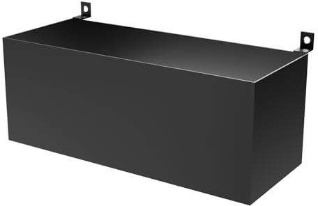 Väggorganisatör för akustiska paneler, krokar, låda och hylla metall, hylla för akustiska paneler, lameller, väggpaneler, tillbehör för kontor, hall, kök, etc. (Kubebehållare M)