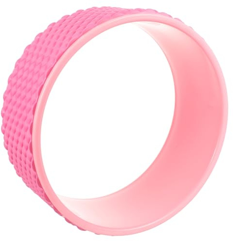 IMIKEYA Rueda de yoga de pilates para estiramiento de espalda y abridores de pecho, rodillo de espuma ligera con cómodo soporte de abdominales y EVA para abridores de cadera, suministros de fitness