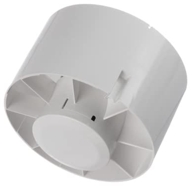 EUROPLAST Ø 125mm Ventilador de Conducto Domestico - Ventilador de Tubo - Plástico - Blanco