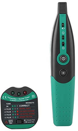 Akozon Avanzado comprobador de enchufes, Cortocircuito automatico, Encontrar fusible(220v)