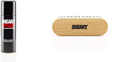 Sneaky Spray shoe protector trainer suede waterproof - 1 can - 200ml & Brush - Shoe and Trainer Cleaning Brush