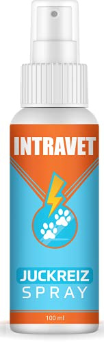 Saint Nutrition® Intravet - Juckreiz Spray für Haustiere, Naturprodukt & HOCHWIRKSAM bei Juckreiz oder Entzündungen - Pflegt Haut & Fell bei Läuse, Flöhe oder Milben, auch Grasmilben bei Katze & Hund