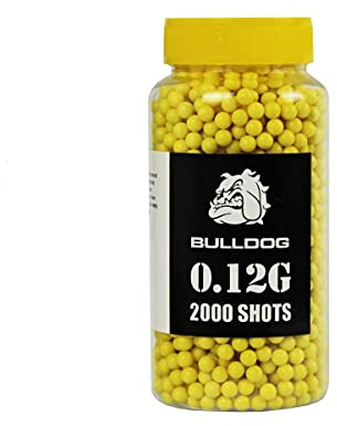 CFMOFFERS Airsoft BB Pellets 6mm Plastic Balls High Grade Paintball Smooth Shinny Highly Polished Shooting Pellets Yellow Whit 0.12g 0.20g 500/100/2000/5000 (0.12g 2000 Pellets -Yellow-in Jar)