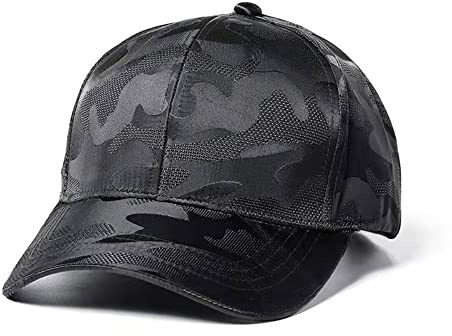 HUA YANG Baseball Cap Camouflage Herren Vintage Einstellbare Kappe Mütze Retro (Schwarz)