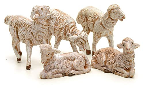 Holyart Schafe 5 Stücke Fontanini 12 cm