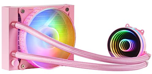 Mars Gaming ML-ONE120, Raffreddamento a Liquido CPU, TDP 200W, Infinity Mirror, Ventola FRGB Silenziosa, Universale Multisocket, Rose