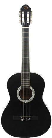 Akustische Gitarre, 39 Zoll Gitarre, Klassische Gitarre, Anfänger Gitarre, Männlich Und Weiblich Student Praxis Instrument, Zupfinstrument, Lindenholz Gitarre, Gitarre spielen (Schwarz)