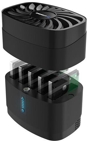SABRENT 5 Bay Dockingstationen für 2.5 Festplatten USB C 10Gbps SATA HDD und SSD Dock mit Lüfter, unterstützt 2,5-Zoll-Laufwerke mit Einer maximalen Dicke von 15mm (DS-5R15)