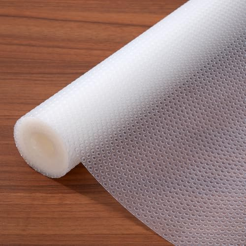 Alfombrilla para Cajón Cocina Gabinete Estera de Refrigerador EVA Cuttable Impermeable Protector Antideslizante Cajones para Nevera Mueble Estante 30 * 500cm Transparente