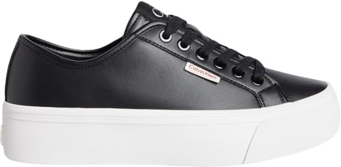 Calvin Klein Donna Sneakers Vulcanizzate Flatform con Plateau, Nero (CK Black), 37